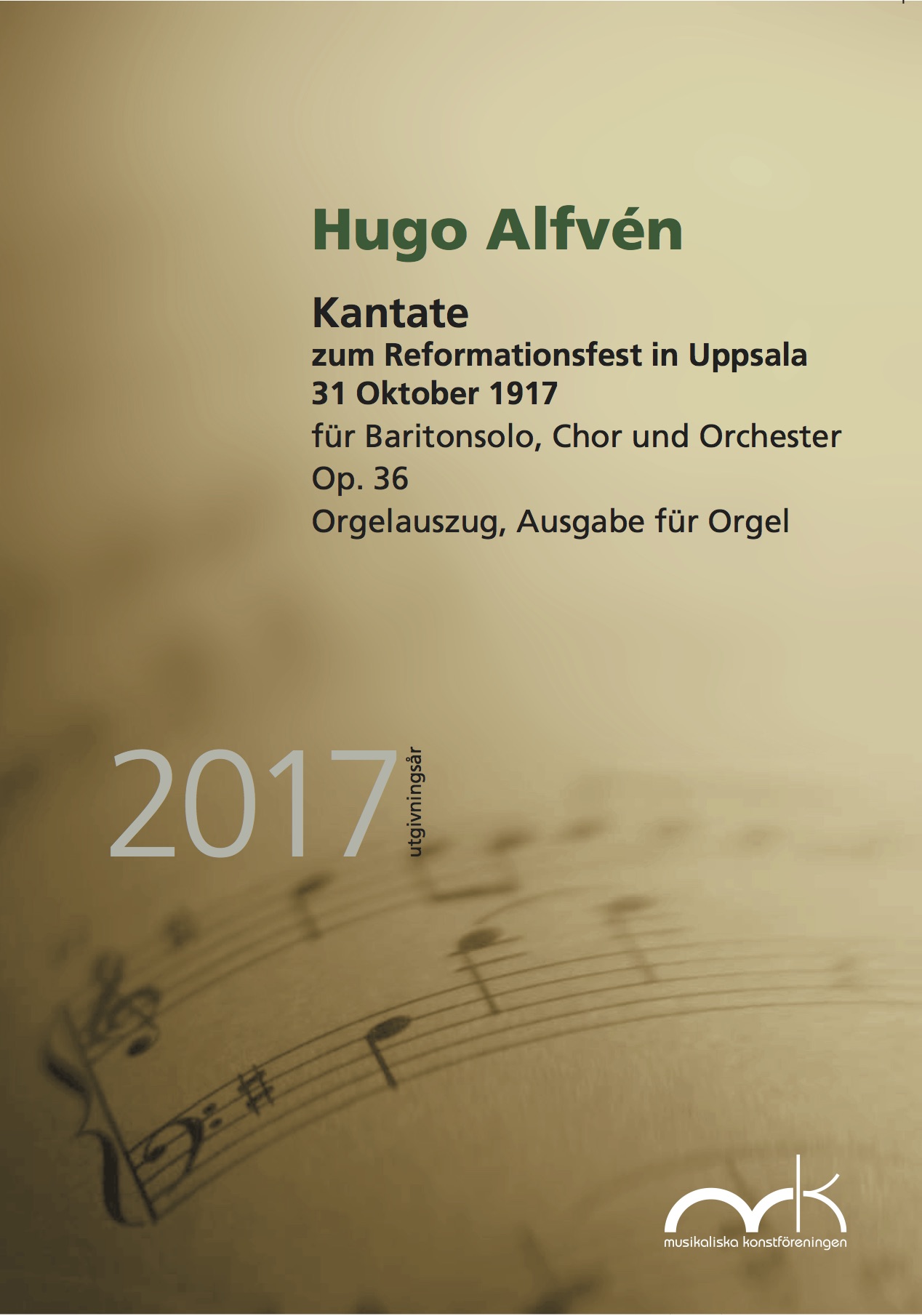 Omslag Alfvén organ part (German)